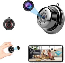 Mini Nanny Cam Spy Camera With Audio, Home Surveillance Camera With Two-Way - £31.59 GBP