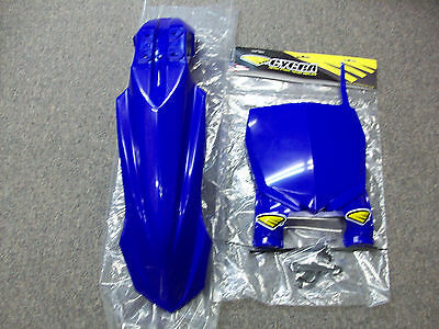 Restyled Cycra Yamaha Blue Front Fender + Blue Front Stadium Plate YZ250 YZ 250 - £47.75 GBP