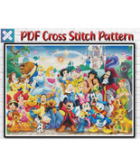 Disney Characters Mickey And Minnie Mouse Counted PDF Cross Stitch Patte... - $6.86 CAD