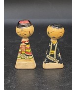 Pagoda Kokeshi Eraser Boy Girl Couple Wooden Head Doll Japan Triangle READ - €12,31 EUR