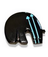 Kenric Laiwakete Silverado Jet Bear With Turquoise Inlays 29.15g Fetishes - $148.49