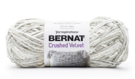 Bernat Crushed Velvet Yarn, White, 10.5 Oz, 100% Polyester - $18.95