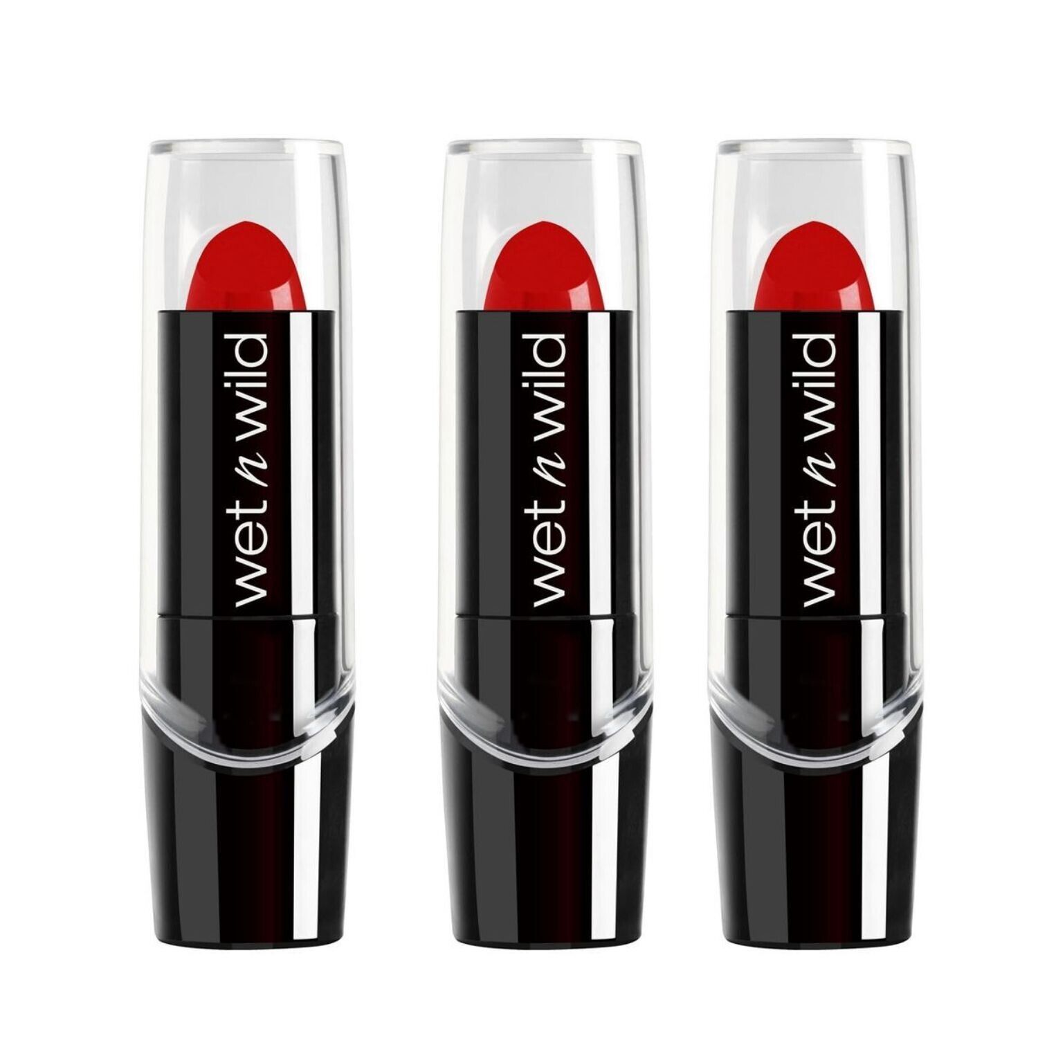 Wet N Wild Silk Finish Lipstick, Hydrating with Vitamins A,E, Hot Red Lo... - $9.89