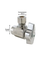 1/2 in. Sweat Inlet x 3/8 in. Compression Outlet 1/4-Turn Angle Ball Valve - €19,49 EUR