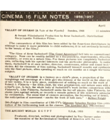 1957 Cinema 16 Film Notes Valley Of Dreams Cops Buster Keaton Original C99 - $747.57 MXN