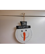 Transpac &quot;Snowman Christmas 24 Day Countdown Calendar&quot; Wood Hang Wall De... - $345.71 MXN