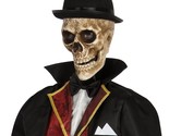 6.5 Foot Halloween Animated Lift Size Dapper Skeleton Moves Lights Up Sings - $247.49