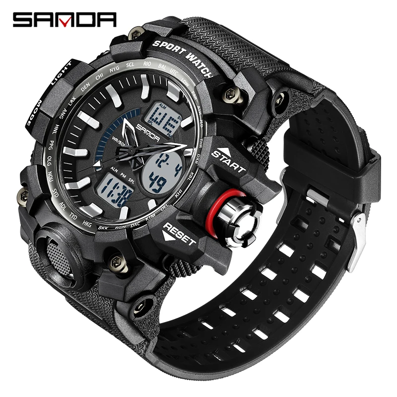 Sanda top brand g style new luxury sport men quartz watch casual style military watches thumb200