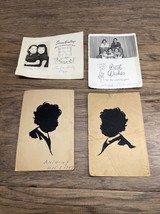 Vintage Lot of 4 Photograph Greeting Cards Silhouette Cards 1940s 1950s ... - $147.62 MXN