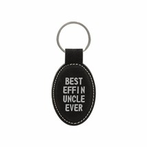 Funny Uncle Gifts Best Effin Uncle Ever Engraved Leatherette Keychain fo... - £8.76 GBP