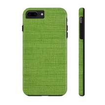 Olive Green Denim-Style: Seamless, Textured Fabric - Tough Phone Cases - £22.00 GBP