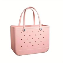 Solid Color Waterproof Beach Bag, Portable Handbag For Outdoor,Travel Beach Swim - £61.36 GBP
