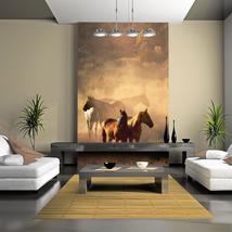 Tiptophomedecor Animal Wallpaper Wall Mural - Wild Horses Of The Steppe - £71.93 GBP+
