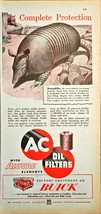 Buick Armadillo AC Oil Filters with Aluvac Elements GM 1952 Vintage Prin... - $9.55