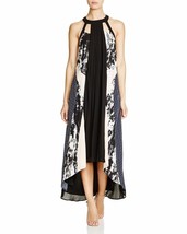 Adelyn Rae Printed Pleated Maxi Dress Sz XS Black Multi - $60.98