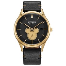 Disney Citizen Watches Eco Drive Wrist Watch Mickey Mouse Gold Ladies Mens Black - £233.23 GBP