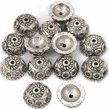 Bali Bead Caps Rope Antique Silver Plated 9.5mm 14Pcs Approx. - £5.35 GBP
