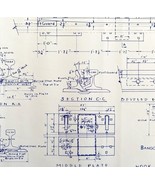 1949 Railroad Bangor Aroostook Hook Flange Guard Rail Blueprint F23 DWDD14 - $2,178.79 MXN