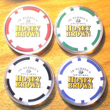 (1) J.W. Dundee&#39;s Honey Brown Beer Poker Chip Golf Ball Marker Sample Set - $23.95