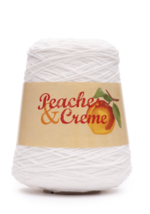 Peaches &amp; Creme Cotton Yarn, 14 Oz. Cone, White - £15.14 GBP