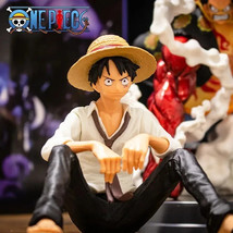 12cm One Piece Luffy Figure – Sitting PVC Model Toy Statue Gift for Anim... - $200.97 MXN
