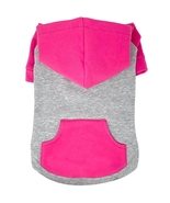 Color Block Gray Hoodie with Pink sleeves Pocket and Hood Sizes X Sm - 4... - $34.53 CAD