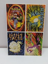 Authentic 1999 UNCUT Sheet Pokemon Sticker Cards Nine Tails Rattata Raichu - $34.60