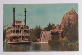 Disneyland Walt Disney Mark Twain Steamboat Waterfall UNP Postcard c1960s 1-299W - £6.26 GBP