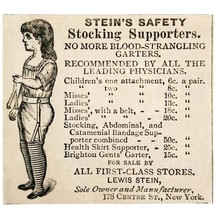 Stein Safety Stocking Supporter 1885 Advertisement Victorian Fabrics NY ... - $372.61 MXN