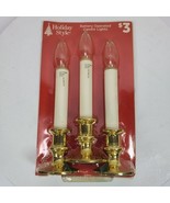 Vintage Style Holiday Battery Operated Candle Lights In Package SET OF 3 - $14.00