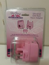 The Pink World Travel Adapter Universal USB Port / Travel Adapter Brand New - £9.51 GBP