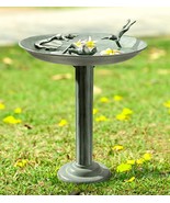 26&quot; Tall Aluminum Whimsical Trio Diving Frogs In Pond Bird Bath Or Feede... - $576.23 CAD