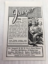 Jaeger Sanitary Woolens Vtg 1913 Print Ad Wool Underwear &amp; Clothing Smal... - £7.82 GBP