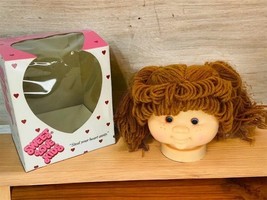 Sweet Love Kids 5&quot; Brown Pigtails Yarn Hair Girl Vintage Head Doll Crafting - $186.39 MXN