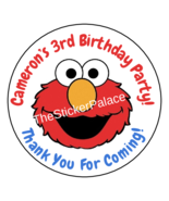 12 Personalized Elmo Inspired Birthday Party Stickers, favors, labels, t... - $11.99