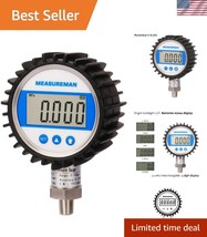 Durable Stainless Steel Digital Pressure Gauge for Fluids - 4 Units Supp... - $85.49