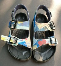 Birki&#39;s Birkenstock Colorful Hawaii Tiki Print Sandal EU 38 US 8 fits li... - £59.75 GBP