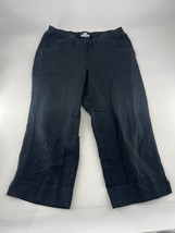 J. Jill Love Linen Pants Womens Small Petite Black Basic Plain Elastic W... - $546.42 MXN
