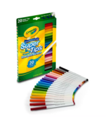Crayola Super Tips 20 Washable Markers Draw Thin or Thick Lines - $12.66