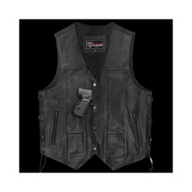 Vance Leather Men&#39;s Ten Pocket Vest of Basic Leather - $69.88+