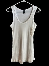 NWT VTG Point Sportswear Stretch Ribbed Muscle Tank Top XL White New! 80... - $19.24