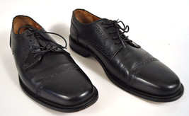 Bostonian Crown Windsor Black Leather Oxford Cap Toe Shoe 9 1/2 Italy - £51.66 GBP