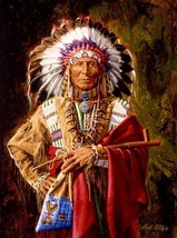 Native American Indian Chief of the Rosebud - Headdress- 1000 Piece Puzz... - $19.99