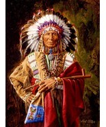 Native American Indian Chief of the Rosebud - Headdress- 1000 Piece Puzz... - $28.07 CAD