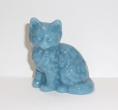 Mosser Glass Georgia Blue Persian Cat Kitten Figurine Made In USA! - £17.10 GBP