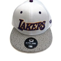 Ultra Game Mens Los Angeles Lakers Snapback Hat Cap White One Size Fits Most - £14.23 GBP