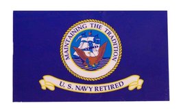 K&#39;s Novelties Wholesale Lot 6 USN Navy Retired 3&quot;x4&quot; Flag Decal Bumper S... - $14.88