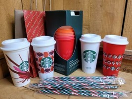 Starbucks 2019 Winter Holiday Christmas Both  6 Pack Hot Cups NOS 4 OTU ... - €40,47 EUR
