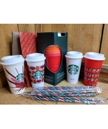 Starbucks 2019 Winter Holiday Christmas Both  6 Pack Hot Cups NOS 4 OTU ... - €40,95 EUR