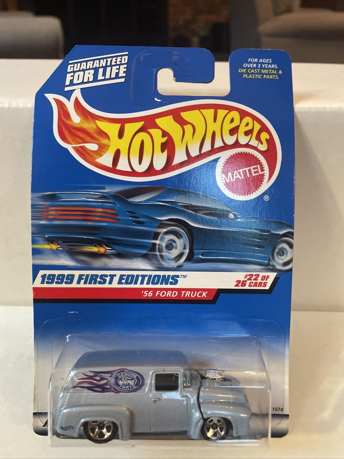 Primary image for 1999 Hot Wheels #927 First Editions 22/26 '56 FORD TRUCK Light Blue w/Chrome 5Sp